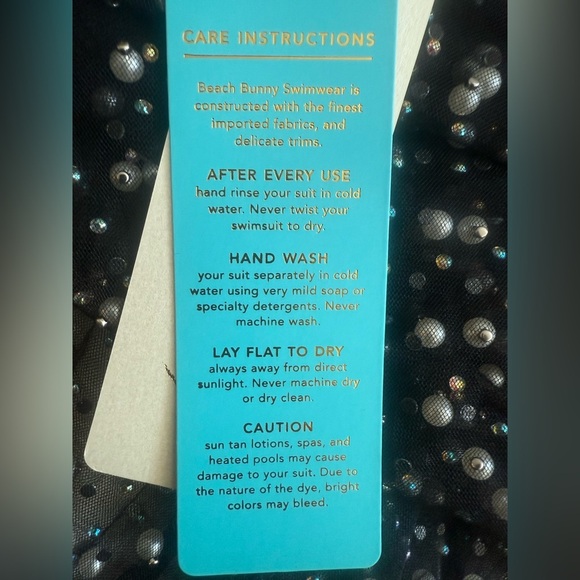 Beach Bunny Champagne Nights Pearl Mesh Cover Up Dress - Black NWT SIZE LARGE - Picture 4 of 4